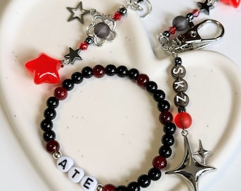 Bracelet Stray Kids En Acier Inoxydable - Pendentif Cœur, Cadeau Kpop Pour Fans (Stay)