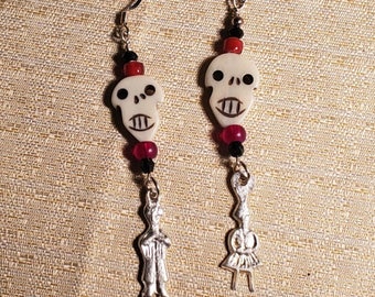 Skulls and Milagros Earrings