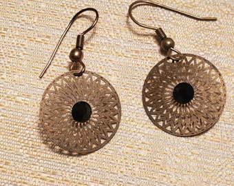 Black and Gold Earrings