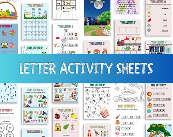 Hojas de trabajo para trazar el alfabeto / Práctica de escritura a mano (Descarga digital)