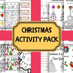 Christmas Activity Pack, Festive Fun, Christmas Printables, Holiday Activity Pack, Christmas Fun For Kids,