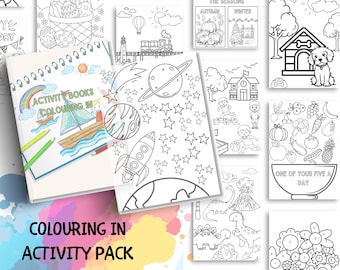 Páginas para colorear para niños / Hojas de actividades preescolares (Patrón PDF)