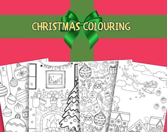 10 páginas para colorear navideñas y actividades para las fiestas (PDF imprimible)