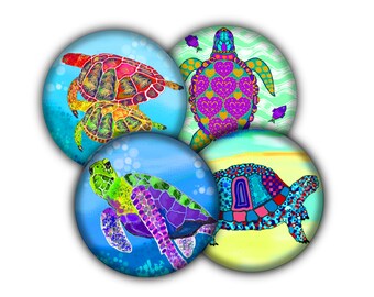 Wave Turtle Pattern Car Coasters Cute Car Decor Ceramic Coaster Inserts Fun Turtle Lover Spring Summer Beach Gift