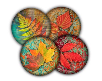 Colorful Fall/Autumn Leaves Drink Coasters, Coasters, Tableware, Barware, Thanksgiving Decor, Hostess Gift, Fall Decor