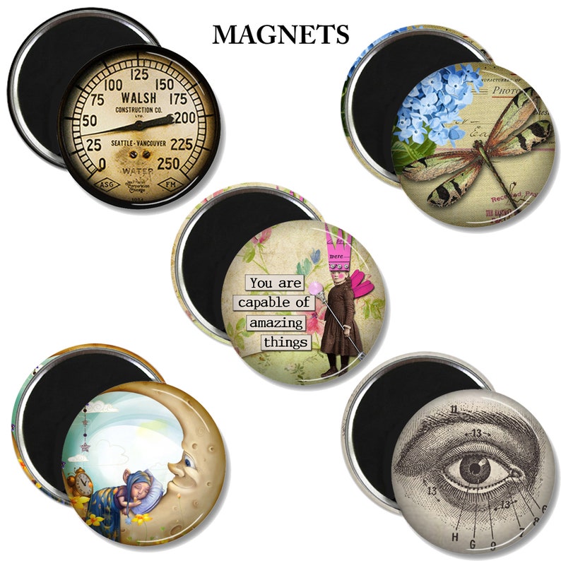 Unicorn Art Pin Back Buttons Backpack Pins Jacket Buttons Etsy