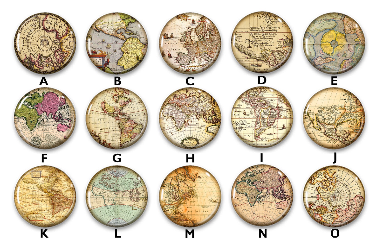 Vintage Map Coaster Set Drink Coasters Coasters Tableware Etsy