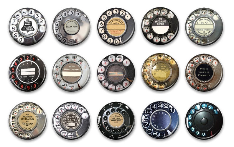 Vintage Phone Dial Keychain, Key Keeper, Key Fob, Car Keychain, Party Favors, Men's Keychain, Women's Keychain, Vintage Telephone image 3