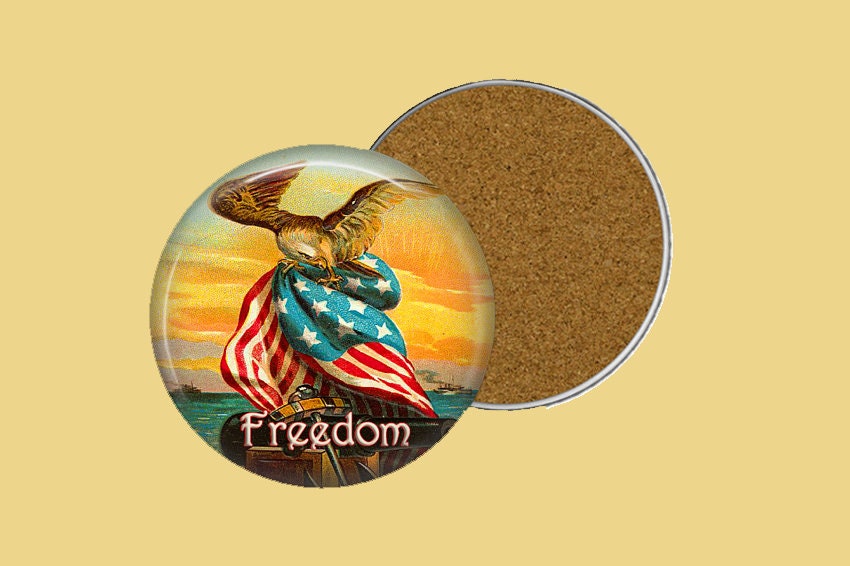 4 of July Holiday Cork Coasters, Holiday Décor, Independence Day, God –  Seeds & Sawdust