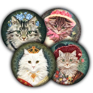 Cute Kittens Coaster Set, Drink Coasters, Coasters, Tableware, Barware, Cat Decor, Cat Gifts