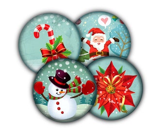 Whimsical Christmas Drink Coasters, Coasters, Tableware, Barware, Christmas Decor, Santa,  Christmas Gift