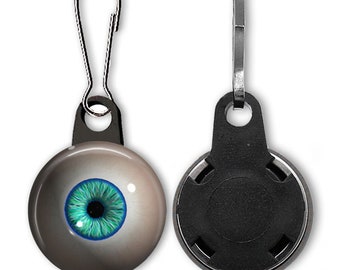 Spooky Eyeball Zipper Pull For Jacket, Zipper Pull For Purse, Halloween Decoration, Eyeball Charm, Evil Eye, Goth Decor, Cat Eye, Animal Eye