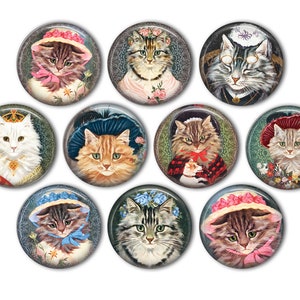 Cute Kittens Pin Back Buttons, Backpack Pins, Jacket Buttons, Flat Back Buttons, Cat Party Favors, Kittens, Cat Lovers Gifts