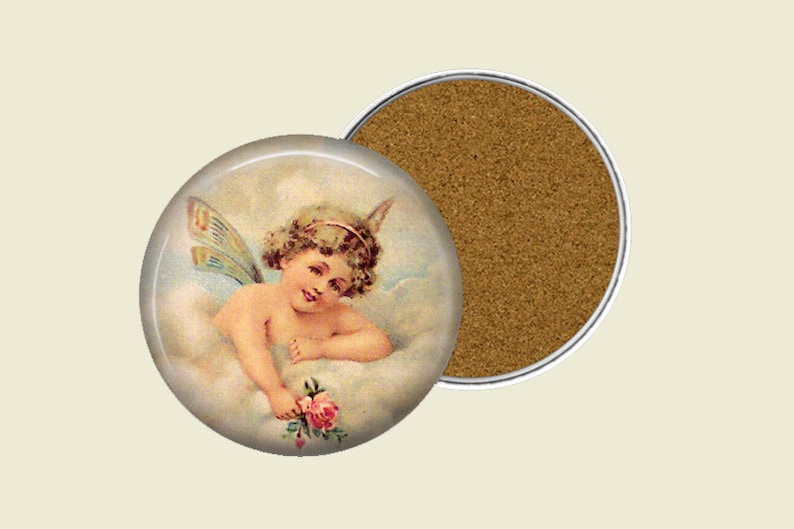 Valentine Cherub Drink Coasters Tableware Valentine Decor Barware Coasters