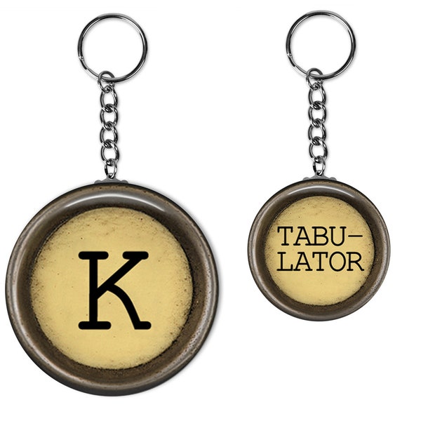 Typewriter Key Ring Etsy