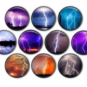 Lightning Strike Photo Pin Back Buttons, Backpack Pins, Jacket Buttons, Flat Back Buttons, Party Favors, Lightning Pictures, Lightning Bolt