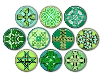 Celtic Knot Cross Pin Back Buttons, Backpack Pins, Jacket Buttons, Flat Back Buttons, Celtic Party Favor, Celts, Celtic Nation