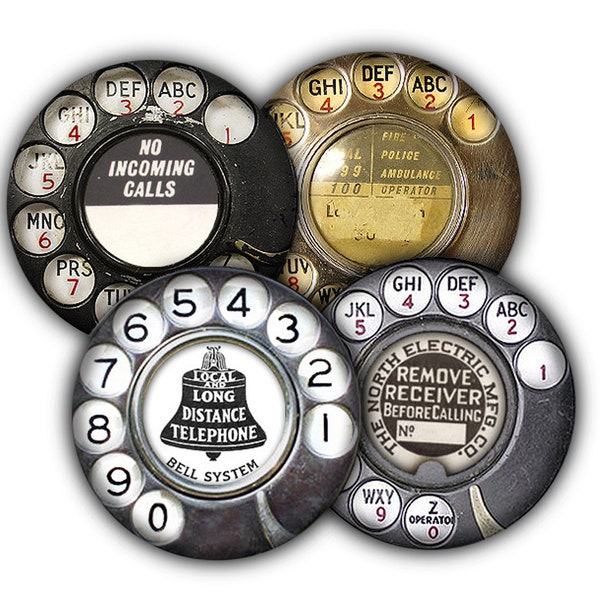 Vintage Phone Dial Drink Coasters, Coasters, Tableware, Barware, Steampunk Decor, Vintage Table Decor, Man Cave Decor