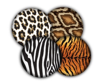 Wild Animal Print Drink Coasters, Coasters, Tableware, Barware, African Decor, Leopard Print Coasters, Snake Skin, Safari Decor, Man Cave