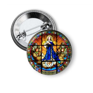 Stained Glass Church Windows Pin Back Buttons, Backpack Pins, Jacket Buttons, Flat Back Buttons, Religious Gifts, Christian Gifts image 2