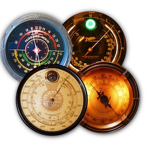 Vintage Radio Dial Coaster Set, Tableware, Barware, Cork Backed Coasters, Steampunk Beverage Holder,Man Cave Decor, Bar Room
