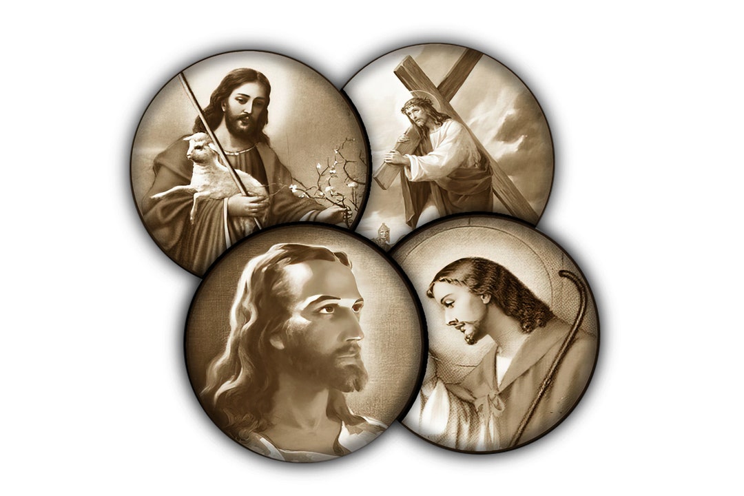 Jesus Christ Coaster Set, Cork Back Coasters, Tableware, Drink Coasters ...
