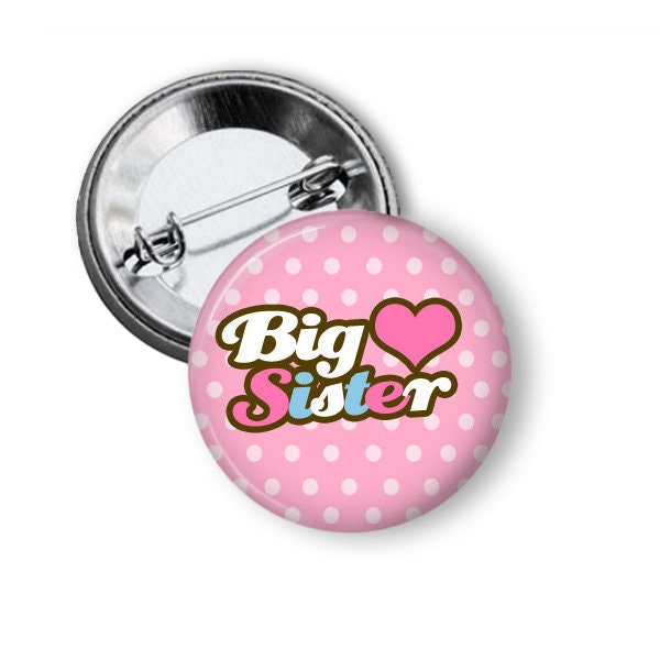 Colorful Big Sisterlittle Sister Pin Back Buttons Backpack Etsy 