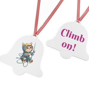 Decorazione da arrampicata / Decorazione da arrampicata a forma di gattino / Decorazione natalizia a forma di gatto / Decorazione da assicurazione / Regalo da arrampicata / Regalo per scalatori / Natale per scalatori