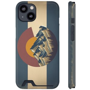 Étui pour téléphone Colorado | Étui pour téléphone portable avec porte-cartes | Cadeau Colorado | Drapeau de l'état du Colorado | coque pour iPhone 13 | Coque Samsung Galaxy | CO coloré