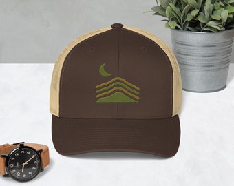 Berg Trucker Cap | Bergsteiger Hut | Bergsteiger Trucker-Kappe | Bergsteiger Hut | Wandermütze | Colorado 14ers Mütze | Bestickter Trucker Hut