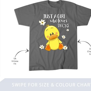 Just a Girl Who Loves Ducks - Cute Duck Lover Owner T-Shirt, Sweatshirt, Hoodie, Tote Bag - 248668
