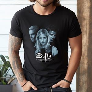 Buffy the Vampire Slayer Buffy Spike and Angel Photo T-Shirt, Sweatshirt, Hoodie, Tote Bag - 250116