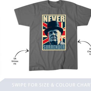 Winston Churchill Never Surrender Propaganda Poster Pop Art Essential T-Shirt, Sweatshirt, Hoodie, Tote Bag - 250976