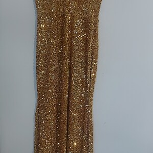 aidan mattox sequin dress gold Aidan Mattox Light Gold Beaded Sequin Crew Neck Short Sleeve Dress