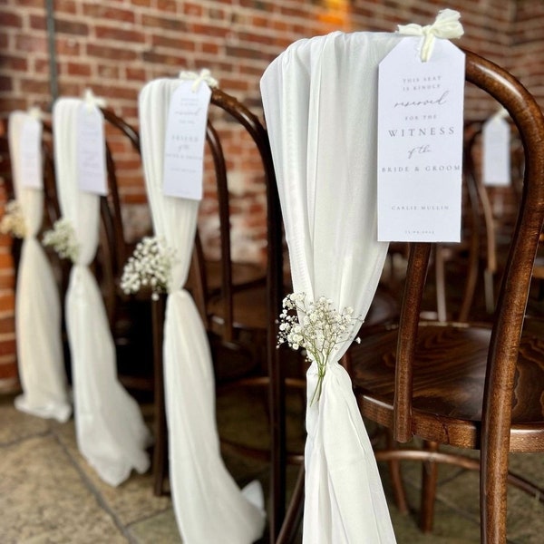 Romántica silla de gasa Sash, cortina de silla, cubierta de silla, recepción de boda, ceremonia de boda, fiesta nupcial, evento, faja de silla chiavari