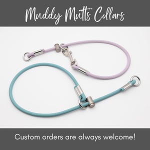 Biothane Rope Slip Collar, 1/4" Wide, Metal Cord Lock