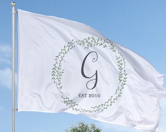 Custom Monogram Flag