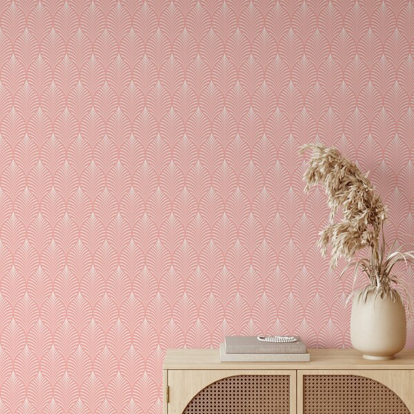Black White Pink Peel and Stick Wallpaper - Etsy