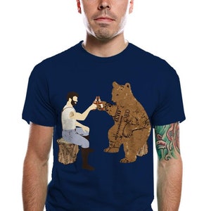 Beer T Shirt, Fathers Day Gift, Gift for Dad, Dad Shirt, Papa Shirt For Men, Grandpa Shirt, Funny T shirt for Dads, Papa Gift, Bear Tee image 1