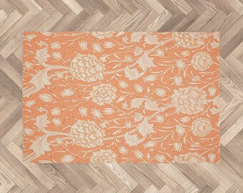 Orange Area Rug Etsy