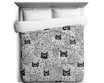 Cat Duvet Cover Etsy