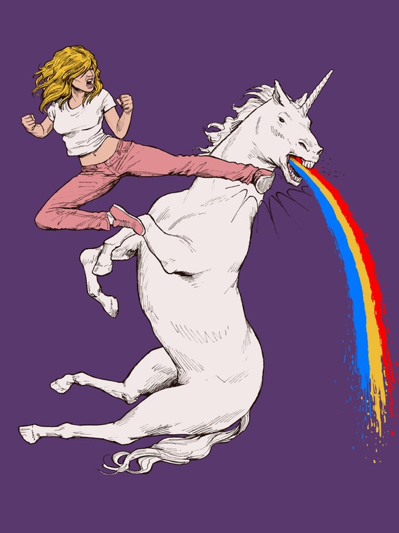 Lustige Einhorn Poster Einhorn Drucken lustige 18 x 24 | Etsy