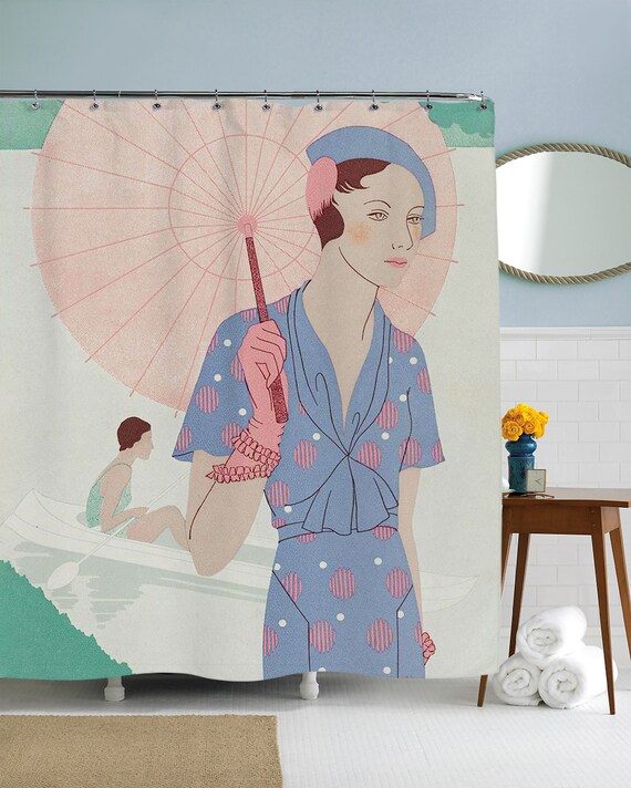 Art Deco Shower Curtain 1920s Bathroom Artistic Art Deco Shower Curtain 1920s, Deco Shower Curtain