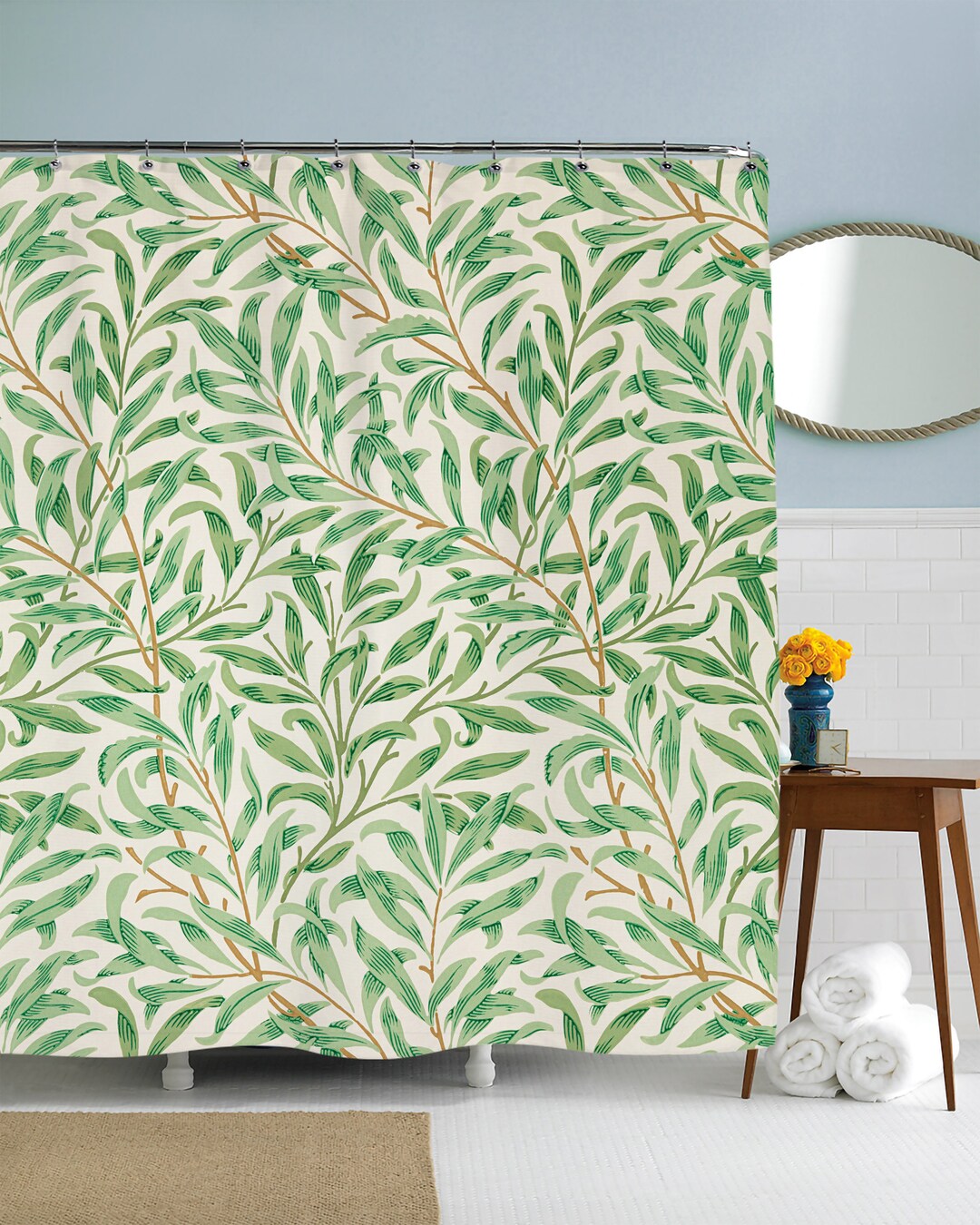 Plant Shower Curtain Vine Shower Curtain Nature Art Nature Etsy