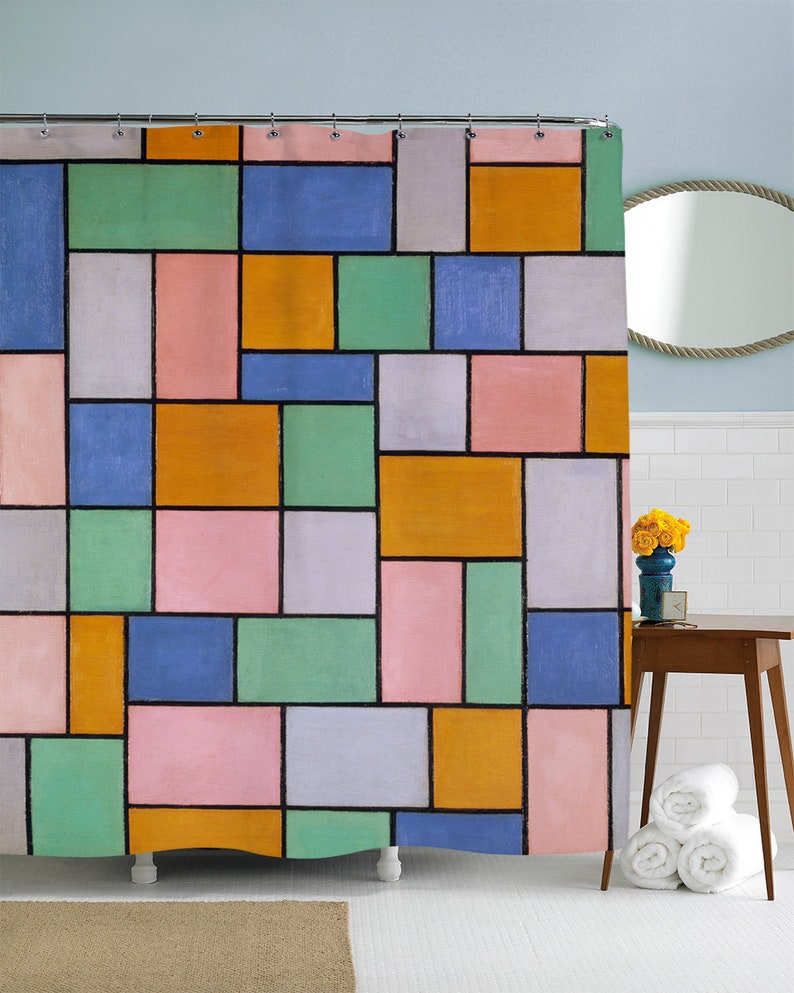 Art Shower Curtain Abstract Art Classic Art Curtain Etsy