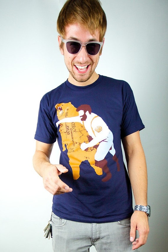Sharp Shirter Christmas Bear Punch Mens Tee Sharp Shirter Christmas Bear Punch Mens Tee