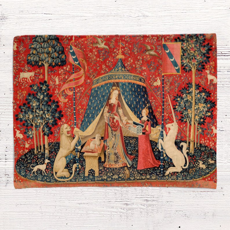 Medieval Art Blanket Famous Art Blanket Warm Fleece Throw Etsy