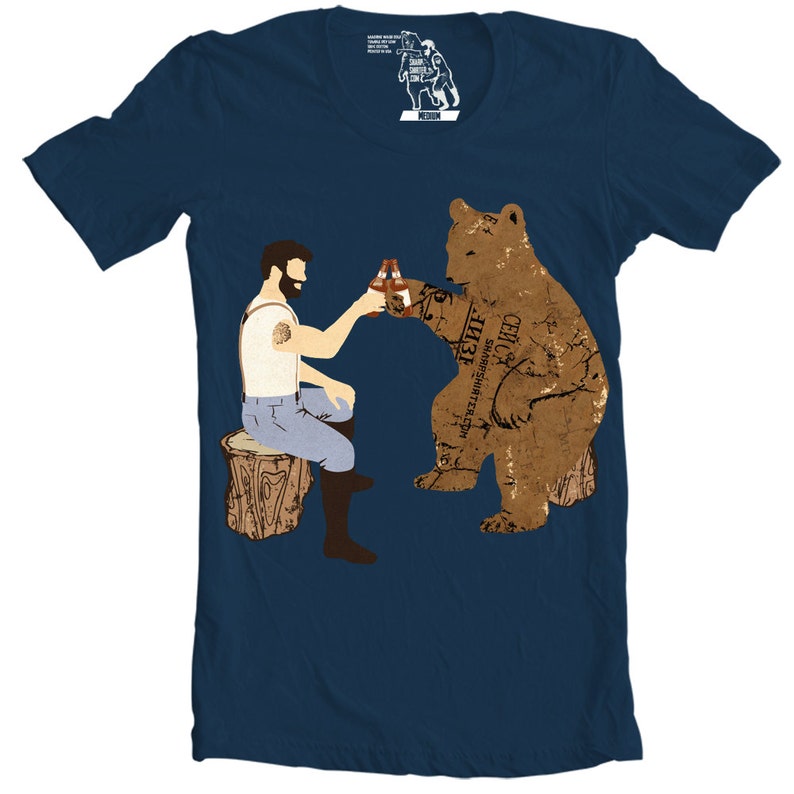 Beer T Shirt, Fathers Day Gift, Gift for Dad, Dad Shirt, Papa Shirt For Men, Grandpa Shirt, Funny T shirt for Dads, Papa Gift, Bear Tee image 2