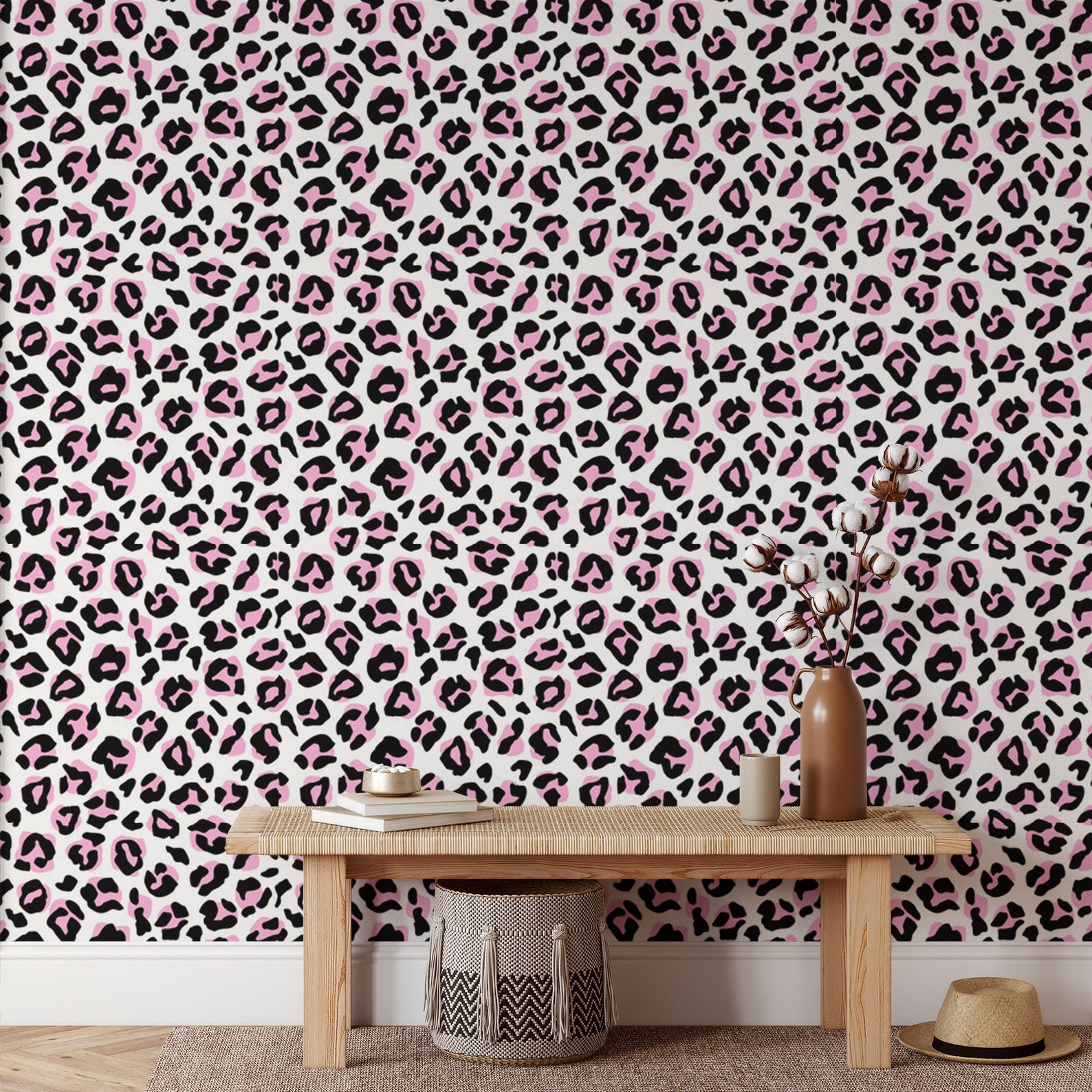 Leopard Print Peel and Stick Wallpaper | Etsy