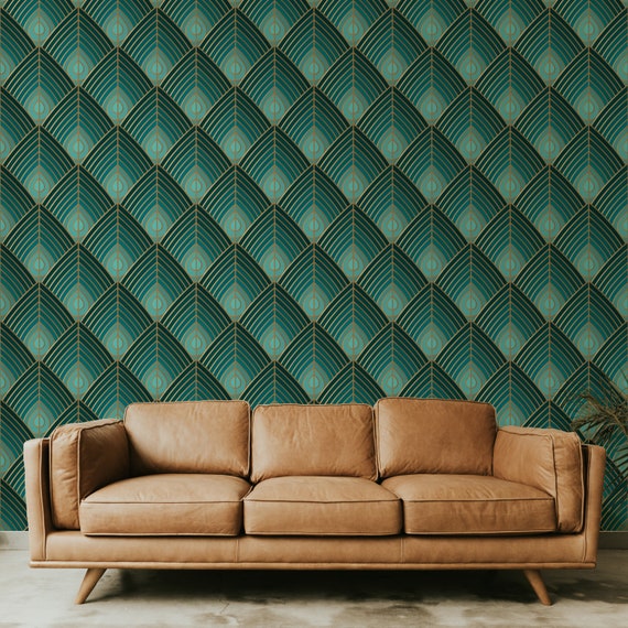 Teardrop Pattern Removable Wallpaper Monochromatic Teal Wall - Etsy Canada Teardrop Pattern Removable Wallpaper Monochromatic Teal Wall - Etsy Canada